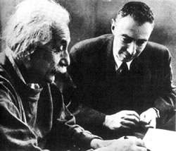 オッペンハイマーとアインシュタイン